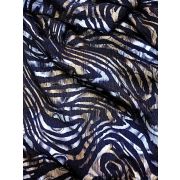 Трикотаж с напыленным рисунком «разводы» коричневый 146см.