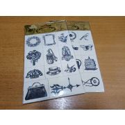 Стикеры тканевые «Винтаж» 11шт. в упаковке