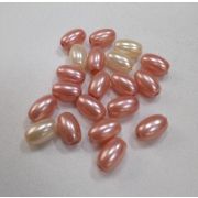Бусина «Жемчуг овал» 06*10мм. пластик