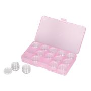 Коробка ОМ-042 пластик 17,7*10,2*2,3см. для швейных принадлежностей голубая