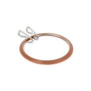 Пяльцы круглые пластик с металлическим кольцом-фиксатором внутри