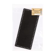 Донце для вязаной сумки прямоугольное 31*13см. натуральная кожа черная