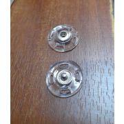 3.25 Кнопка пришевная пластик прозрачный+металл 21мм.