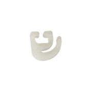 1.36 Крючок карнизный плоский пластик белый на карниз с рельсом