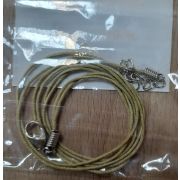 Шнурок шейный вощеный с замком 45 см. бежевый