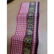 Тесьма клетка + жаккард 70мм.