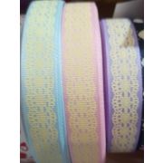 Лента репсовая с рисунком 15 мм. «Кружево»