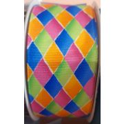 Лента репсовая с рисунком 38 мм. «Арлекин»