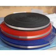 Лента репсовая со светоотражающей.полосой 10мм.