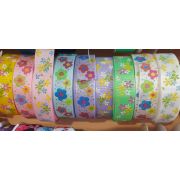 Лента репсовая с рисунком 25 мм. «Цветы»