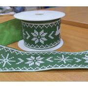 Лента 58мм. «Снежинки» нанесенный рисунок