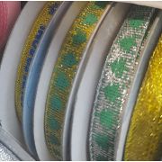 Лента 10мм. с надписью металлизированная