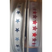 Лента атласная с рисунком 12 мм. «Звезды»