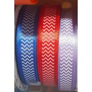 Лента атласная с рисунком 16мм. «Рябь белая»