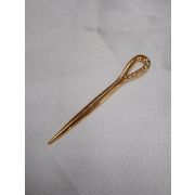 4.11  Шпилька со стразами 80мм. металл под золото