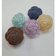 Бусина кракелюр «Роза» 25*25 пластик