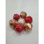 Бусина рельефные грани 18мм. перламутр