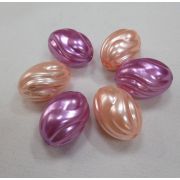 Бусина овал с рельефом 14*20мм.