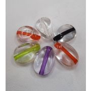 Бусина придавленый овал 13*20мм. отверстие окрашено