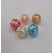 Бусина шар с рельефом 12-14мм. пластик