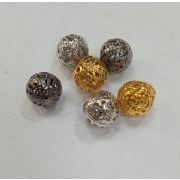 Бусина ажурная 10 мм металл