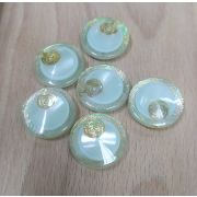 Пуговицы 348 20мм зеленый галаграмма роза