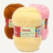 Пряжа «Ласка» 100гр.430м. 50% мохер, 50% акрил
