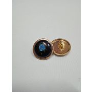 Пуговицы1102 18мм золото-черный синий цветок