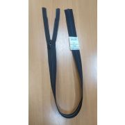 Молния трактор разъемная 80 см черный отстроченный по зубцам цветной нитью