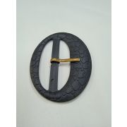 Пряжка 70*89 пластик черный с язычком