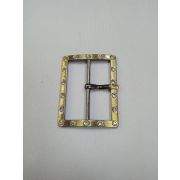 4.04  Пряжка  37*28 шлифов.бронза и стразы