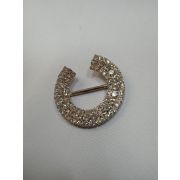 4.06 Пряжка подкова со стразами