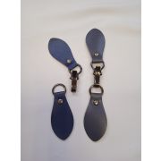 Застежка на навесной зажим приклепаный к кожаной пластине 165*30мм