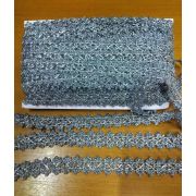 Тесьма-кружево отделочное  серебро