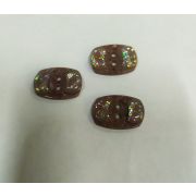 Пуговицы1410 16*23мм коричневый блеск