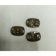 Пуговицы1413 16*23мм коричнего-серый блеск