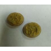 Пуговицы1425 20*23мм бежевый под камень