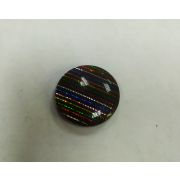 Пуговицы1432 23мм коричневый полосы цветные