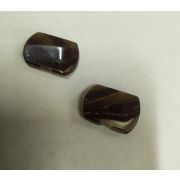 Пуговицы1468 10*16мм коричневый полоска блеск