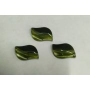 Пуговицы1471 12*17мм зеленый прозрачная полоса