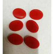 Пуговицы1541 17*22мм красный овал