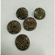 Пуговицы1542 18мм черный орнамент