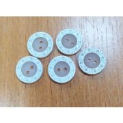 Пуговицы1557 16мм молочный белая окантовка