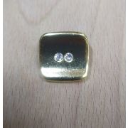 Пуговицы 813 20*20мм золото квадрат стразы