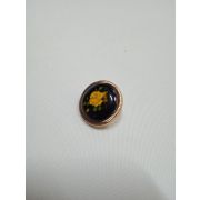 Пуговицы1103 18мм золото-черный желтый цветок