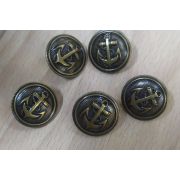 Пуговицы 273 19мм т.коричневый якорь