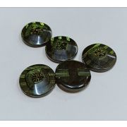 Пуговицы 008 22мм.цвет-зеленый,полоса