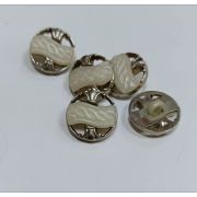 Пуговицы 050 15мм.молочный метал