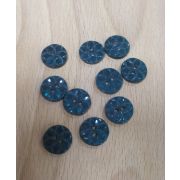 Пуговицы 334 13мм бирюза цветок