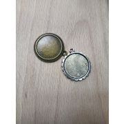 02.15 Подвеска «Основа для кабошена» 25*30мм., внутренний диаметр 18мм.